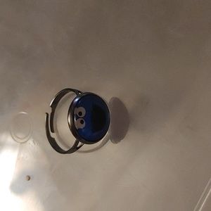 Cookie Monster Adjustable NEW Ring for Women & Girls Handmade